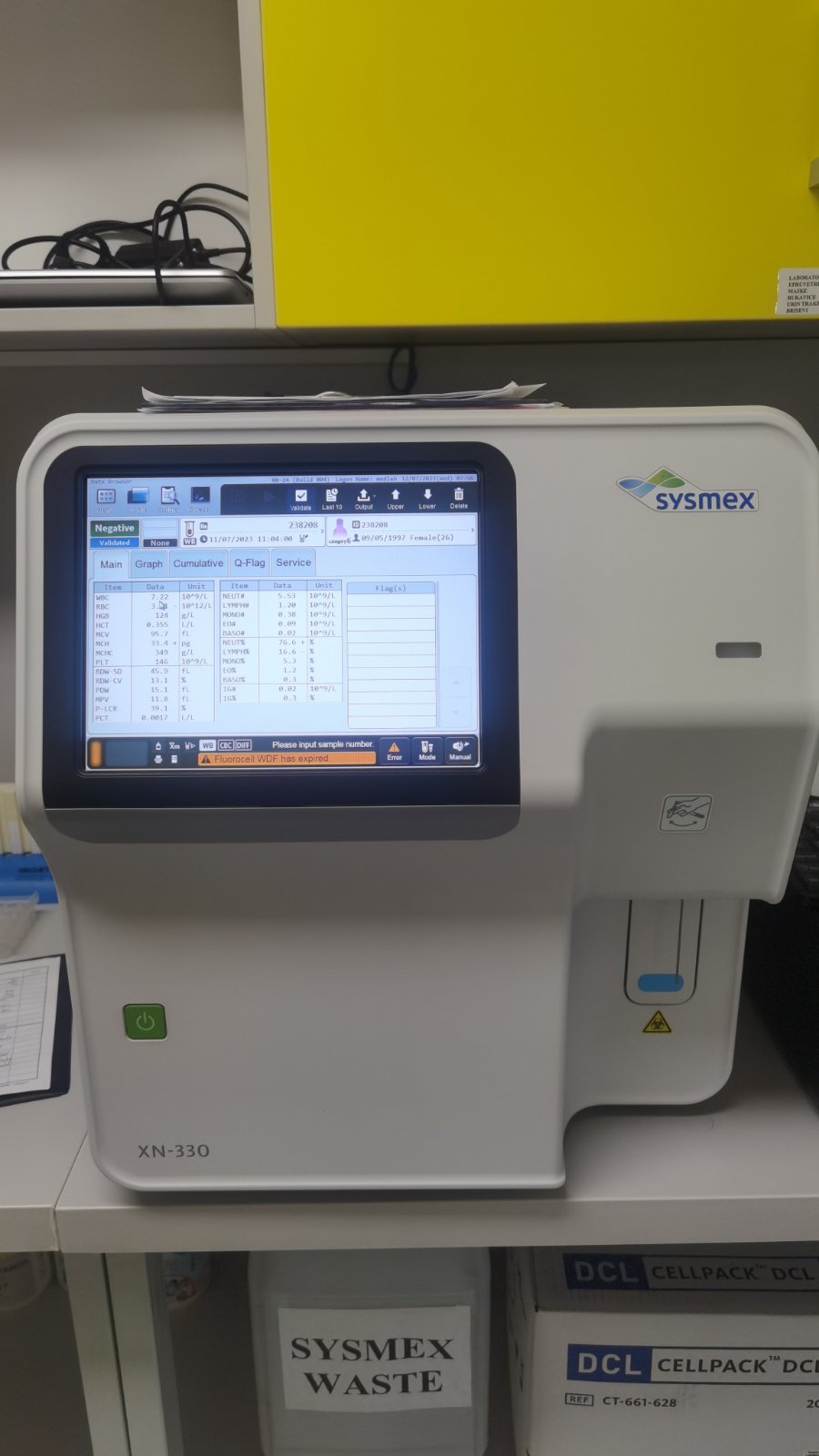 SYSMEX-XN330-used-hematology-analyzer-clinical-laboratory-LC&S